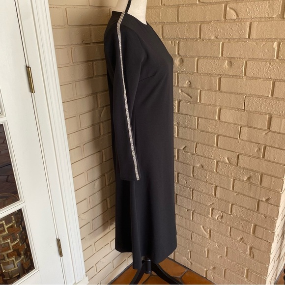 Ermanna Formal Rhinestone Midi Dress Evening Cocktail Elegant Party Size 36 US 6 - Picture 3 of 8